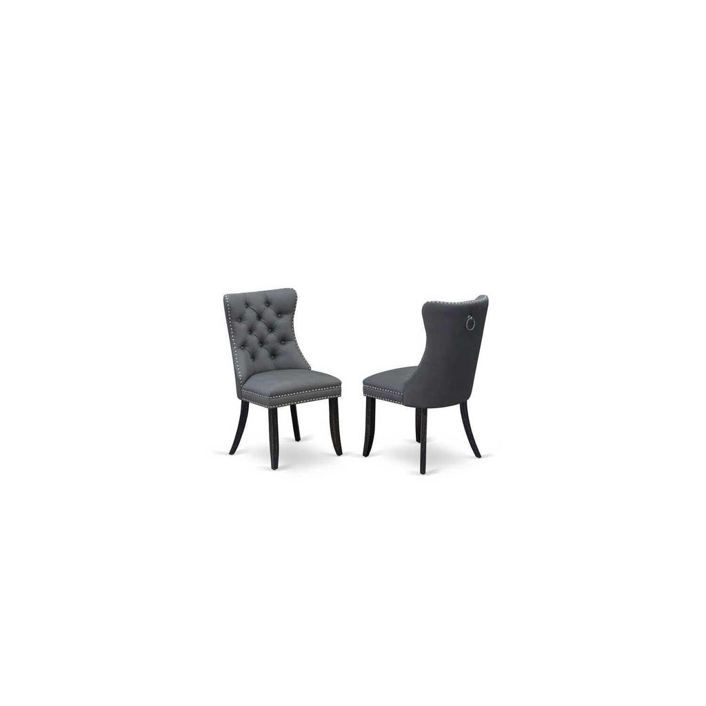 9 Piece Dining Table Set with 8 Faux Leather Chairs Q479