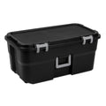 Black 22 Gallon Wheeled Plastic Storage Trunk with Lockable Lid K590