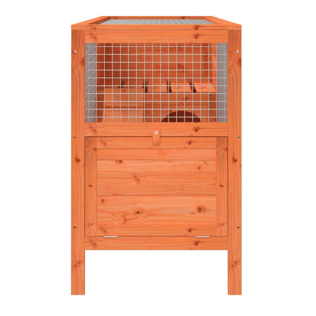 Solid Pine Wood 2 Tier Rabbit Hutch with Ramp F8216