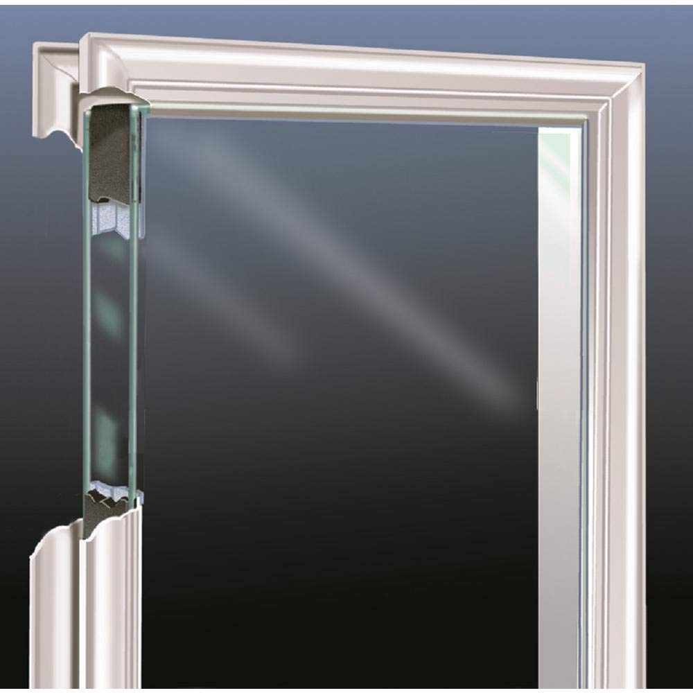 Primed Steel 1/2 Lite Clear Glass Left-Hand Inswing Prehung Front Door 36" x 80" L351