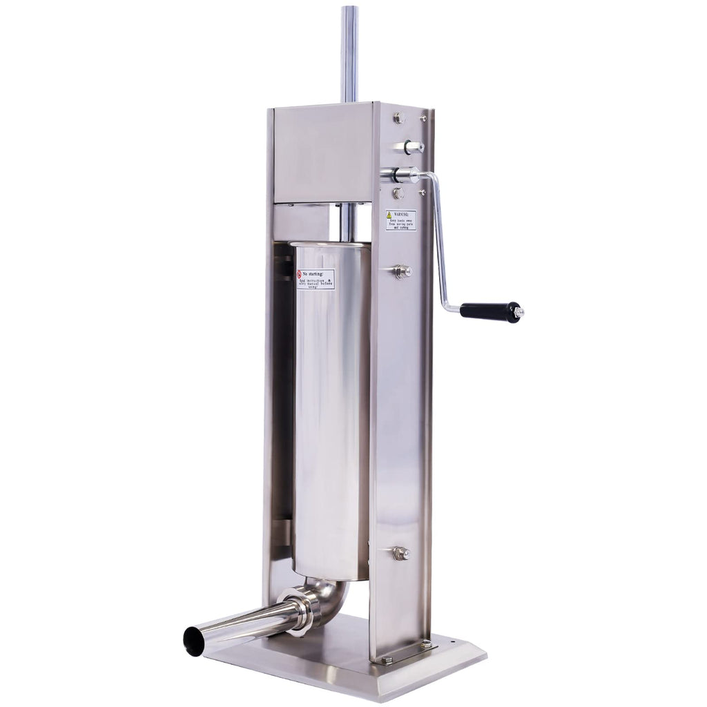 Stainless Steel 15 lb Dual-Speed Sausage Stuffer with 4 Nozzles G925