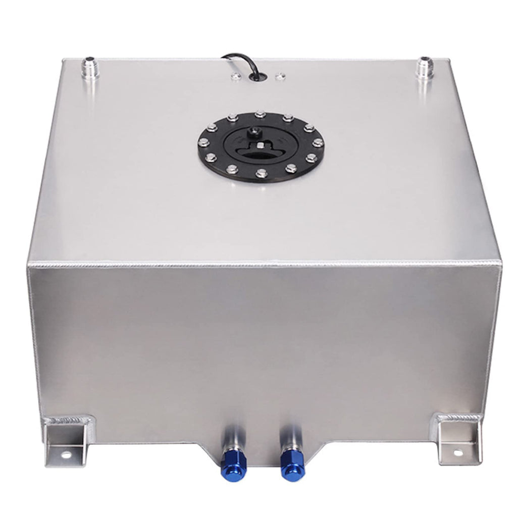 5 Gallon 20L Polished Aluminum Fuel Cell Tank with Cap and Level Sender I6342