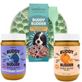 Natural Peanut Butter Dog Treats Set of 2 with Lickmat P901589