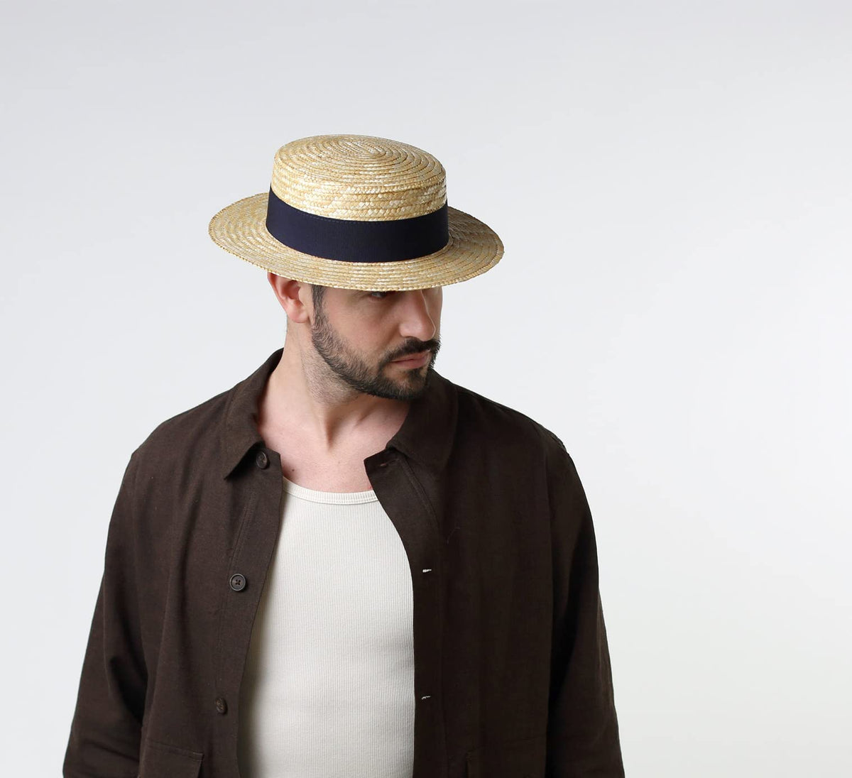 Straw Boater Hat F36197
