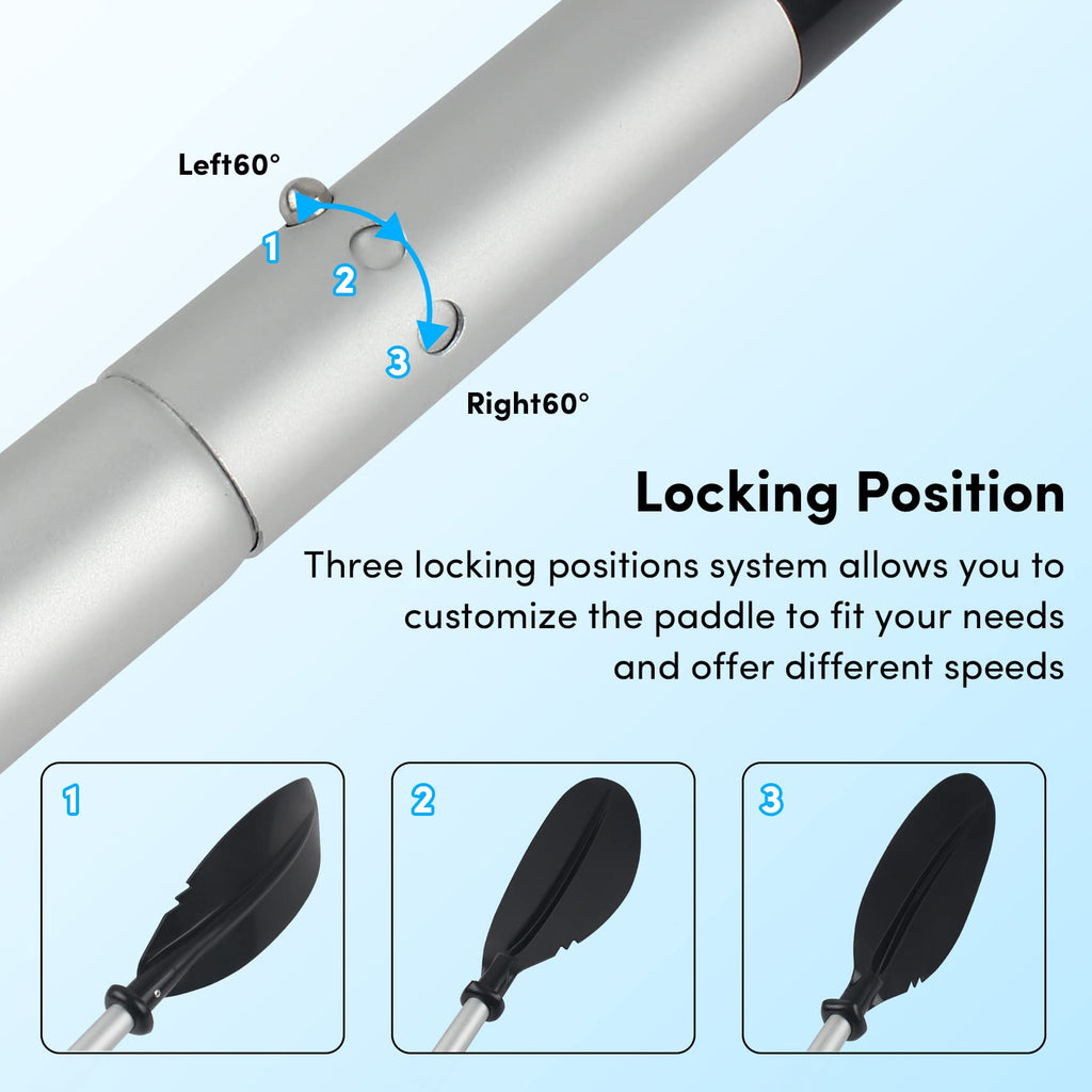 Adjustable 4 Piece Kayak Paddles with Paddle Leash F83108