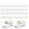 30 Pcs DIY Kids Baseball Caps Hats B8774
