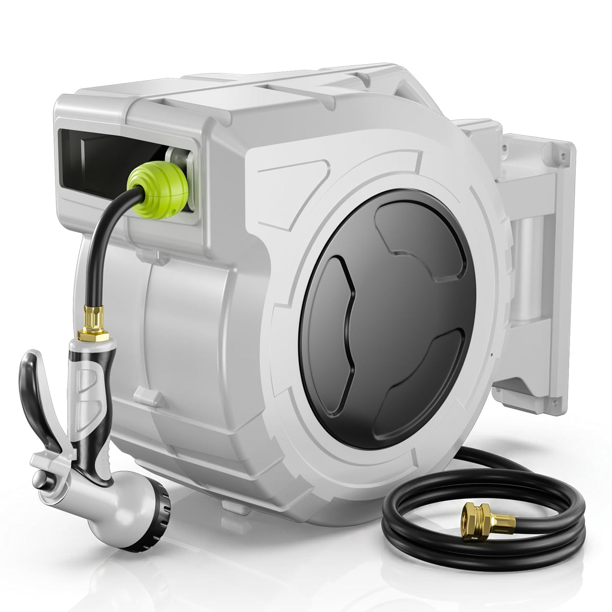 1/2 Inch x 100ft Wall Mounted Retractable Garden Hose Reel F948