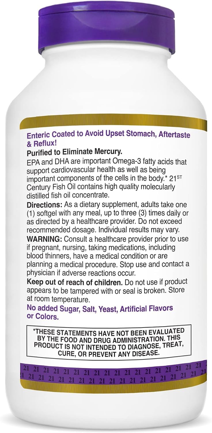 Fish Oil 1000 Mg Enteric Coated Softgels E7032