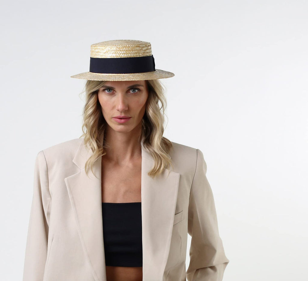 Straw Boater Hat F36197