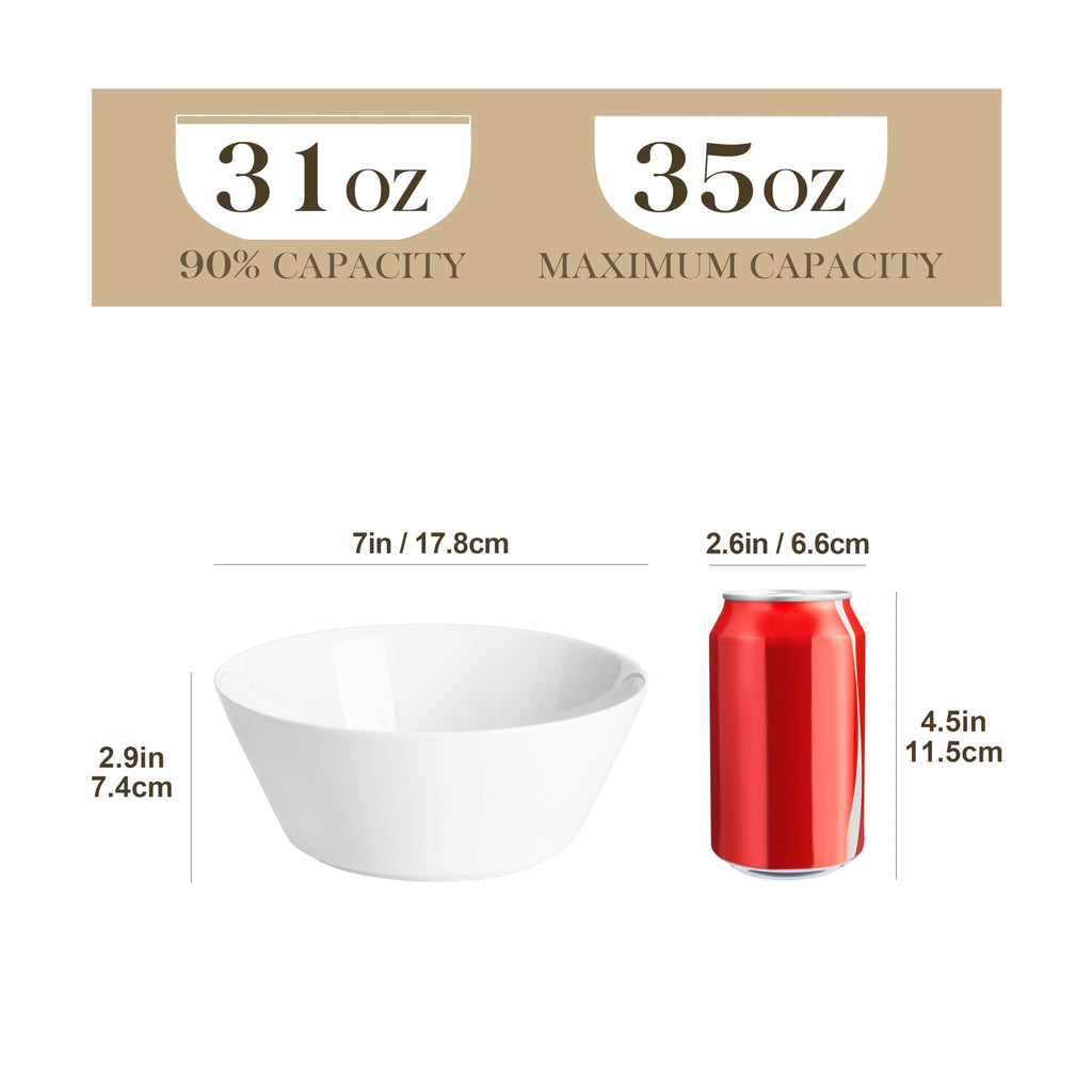 White 35 OZ Soup Bowls Set of 4 T705