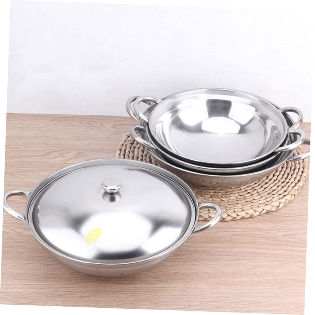 Stainless Steel Double Handle Cooking Pot with Lid O49550