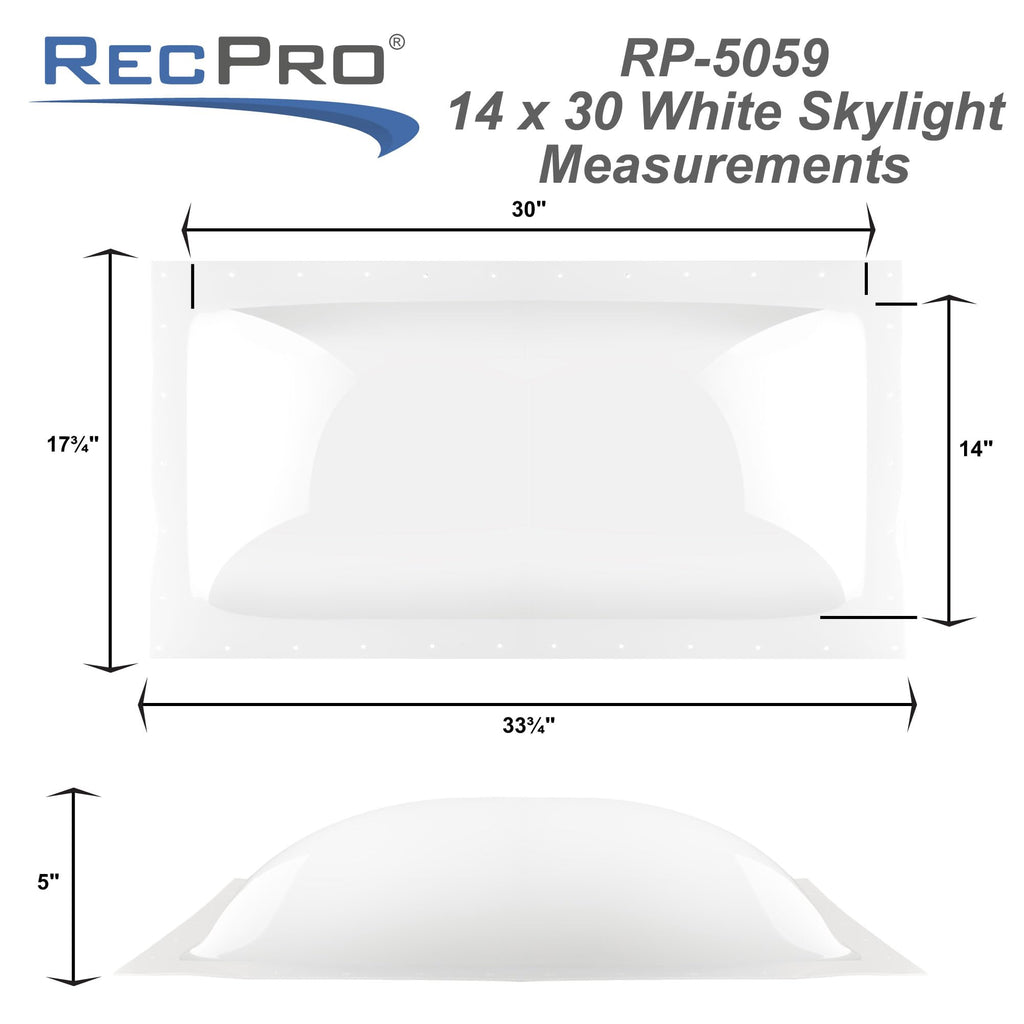White Impact Resistant RV Skylight Dome T388903
