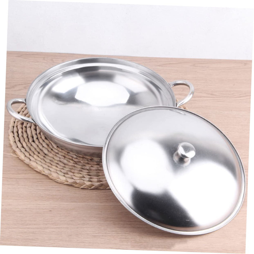 Stainless Steel Double Handle Cooking Pot with Lid O49550