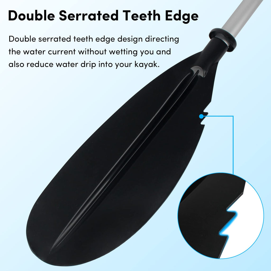 Adjustable 4 Piece Kayak Paddles with Paddle Leash F83108