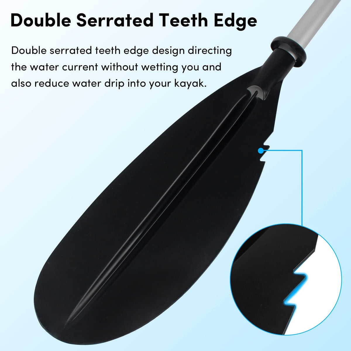 Adjustable 4 Piece Kayak Paddles with Paddle Leash F83108
