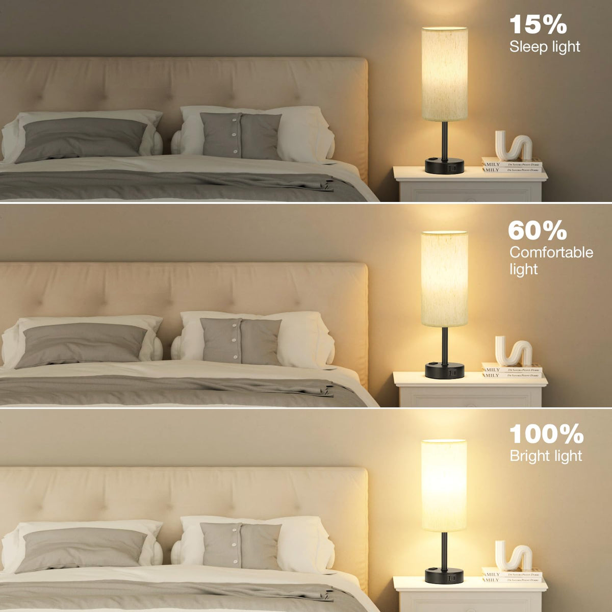 Turquoise Dimmable Touch Bedside Table Lamp N389907