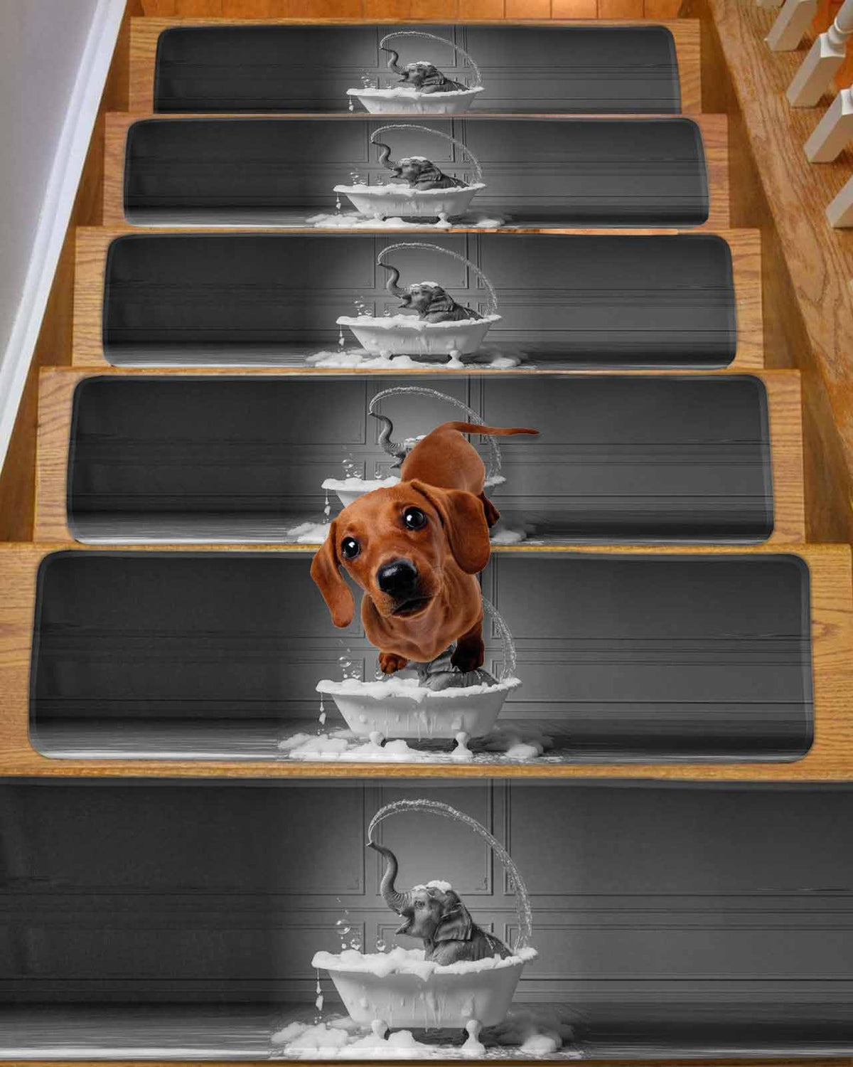 Grey Non Slip Stair Treads 15PCS B597