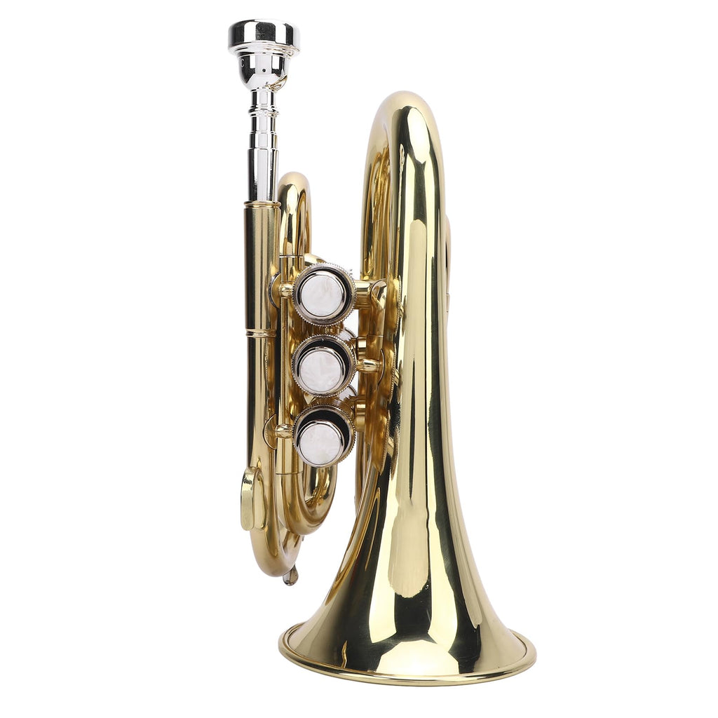 Bb Pocket Trumpet with 7C Mouthpiece and Hard Case F8460