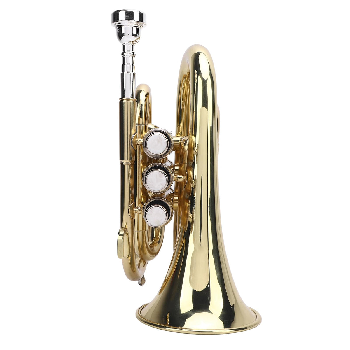 Bb Pocket Trumpet with 7C Mouthpiece and Hard Case F8460