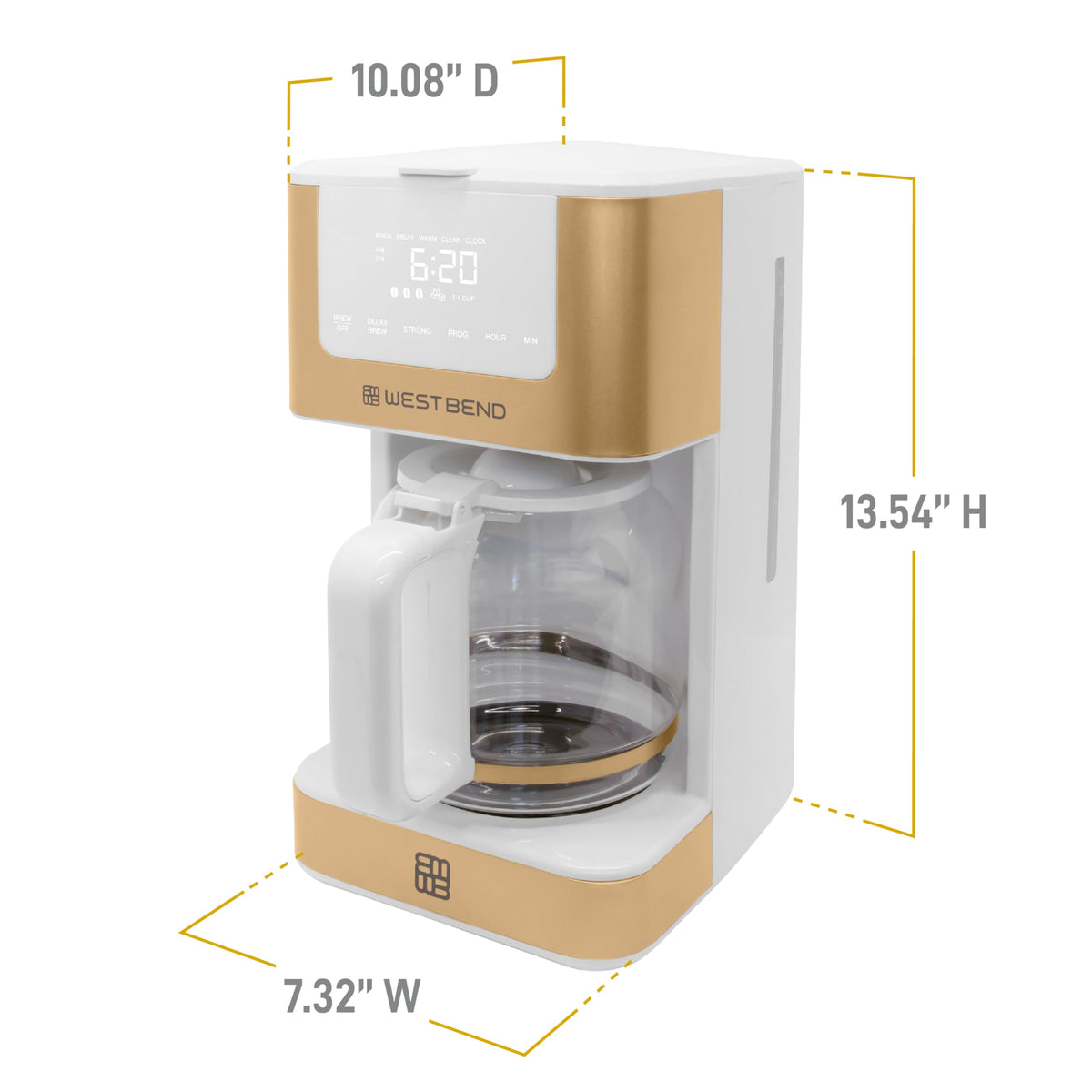 12-Cup Programmable Coffee Maker with Permanent Filter U674