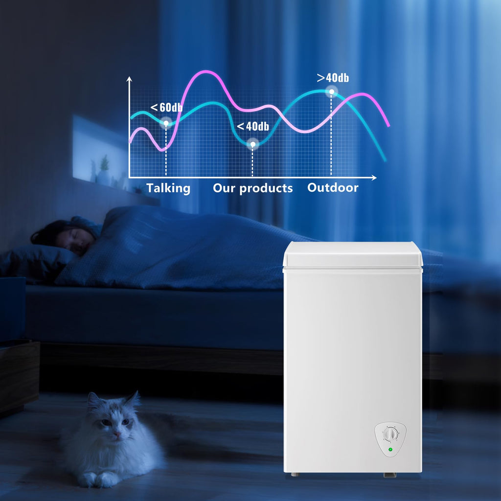 2.2 Cu. Ft. White Chest Freezer with Removable Basket I7385