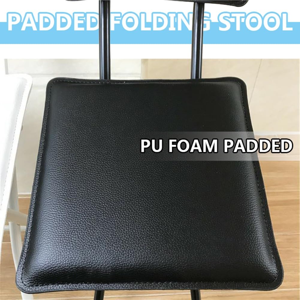 Foldable Counter Height Stool with Backrest P6029