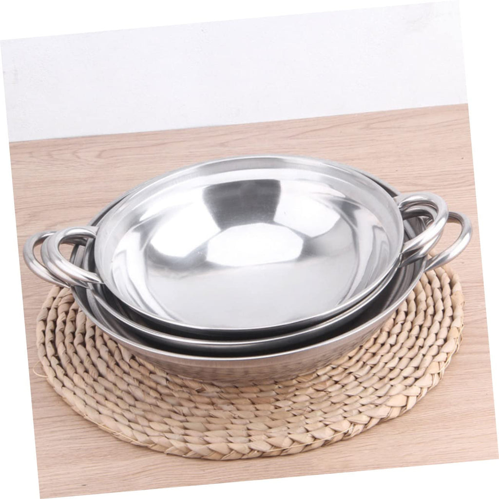 Stainless Steel Double Handle Cooking Pot with Lid O49550