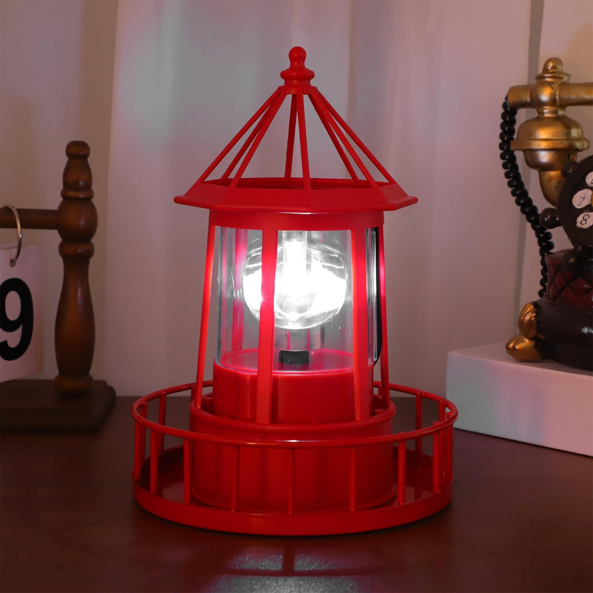Solar Rotating Lighthouse Garden Light M87542