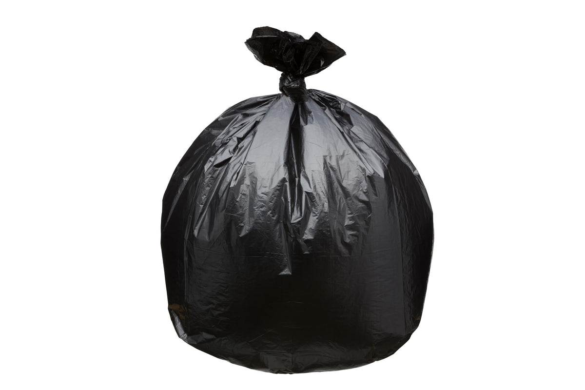 45 Gallon Black 1.5 Mil Trash Bags 100 Count A937