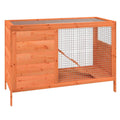 Solid Pine Wood 2 Tier Rabbit Hutch with Ramp F8216
