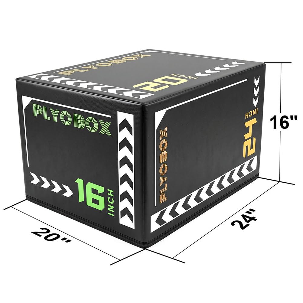 3-in-1 Foam Plyometric Jump Box, 16/20/24 Inch H989425