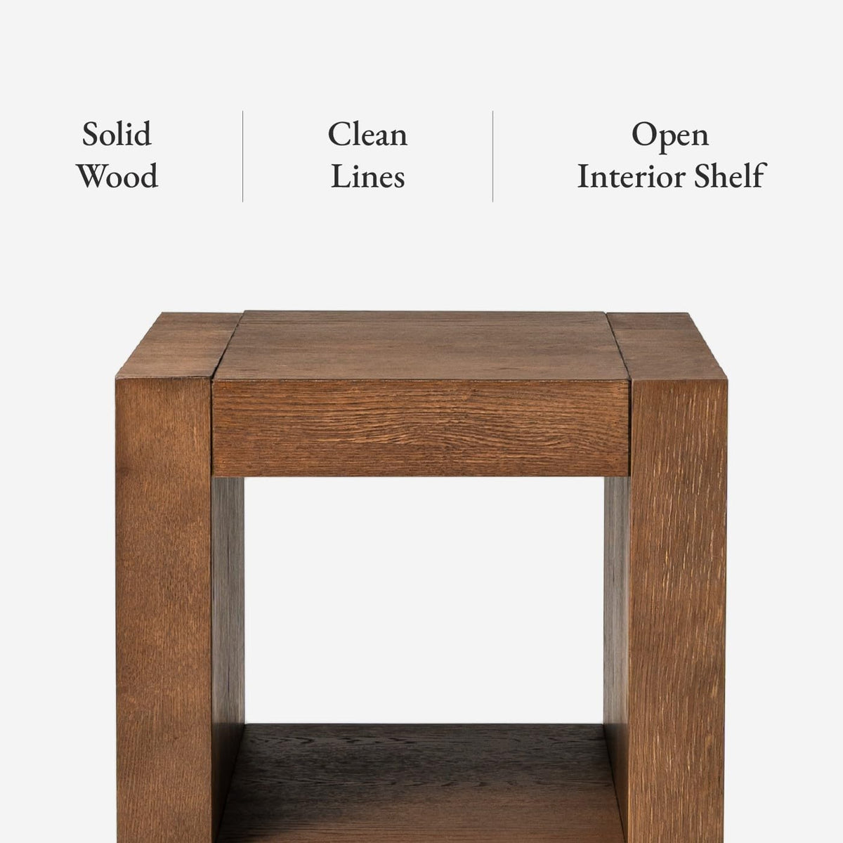 Natural Square Side Table with Storage, Set of 2 R44285