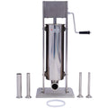 Stainless Steel 15 lb Dual-Speed Sausage Stuffer with 4 Nozzles G925