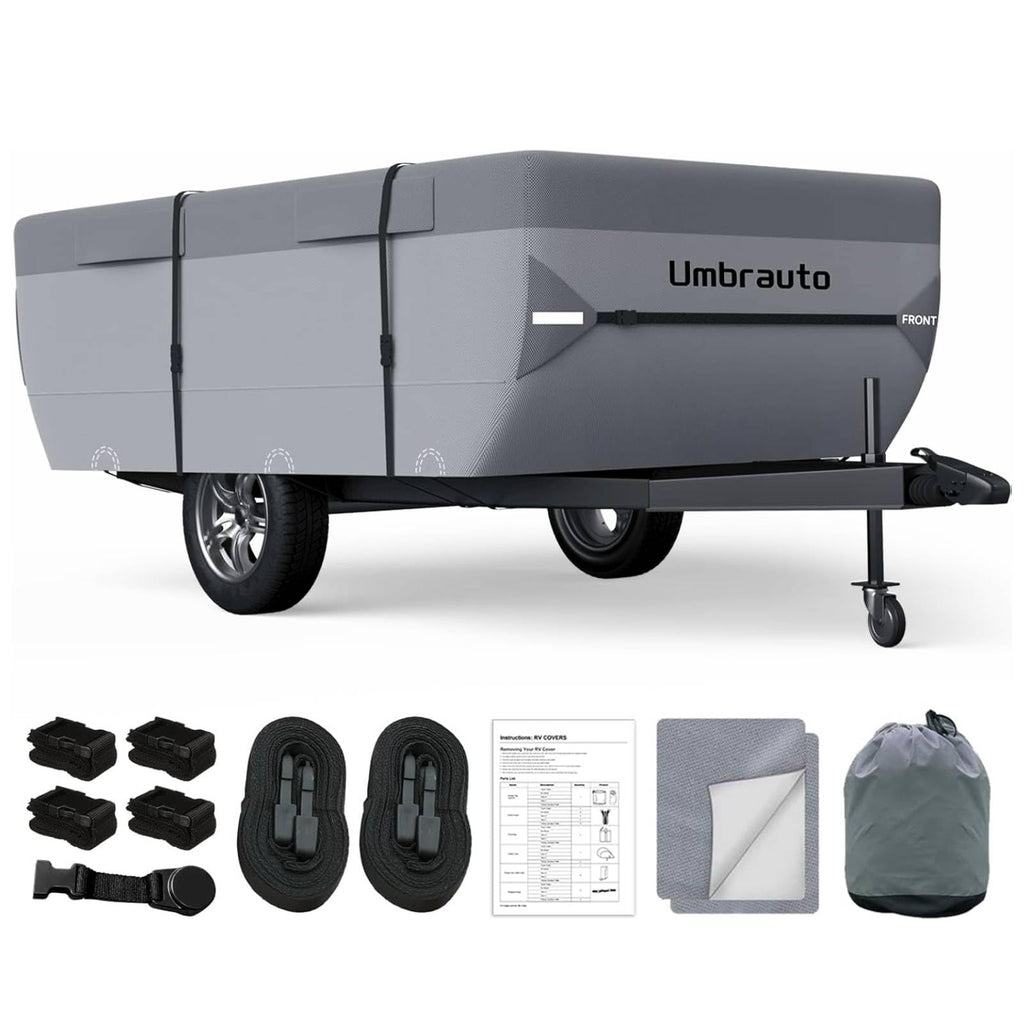 14-16ft Waterproof Breathable Ripstop Pop Up Camper Cover Z4771