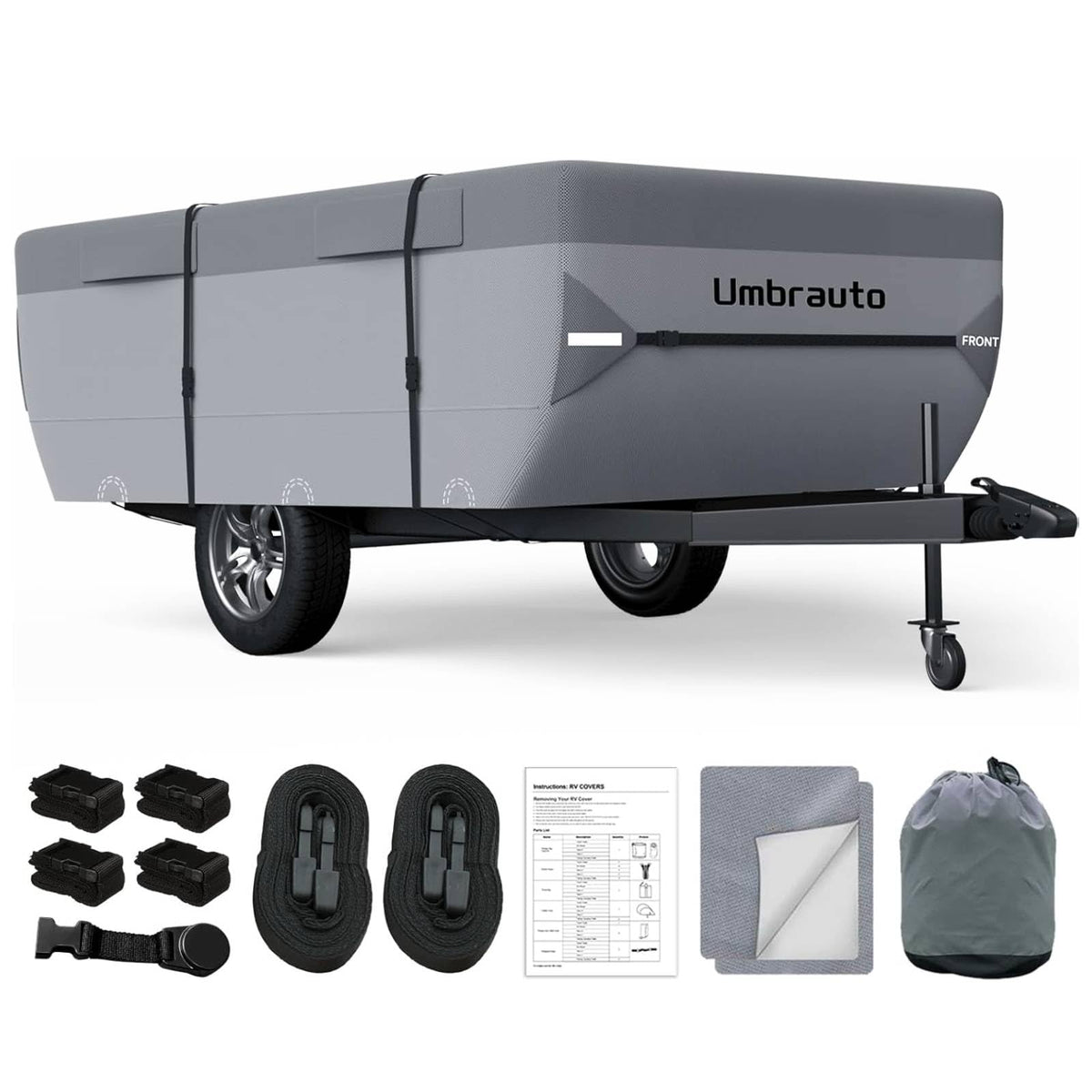 14-16ft Waterproof Breathable Ripstop Pop Up Camper Cover Z4771
