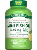 Fish Oil Omega 3 1340 mg 200 Mini Softgels B610