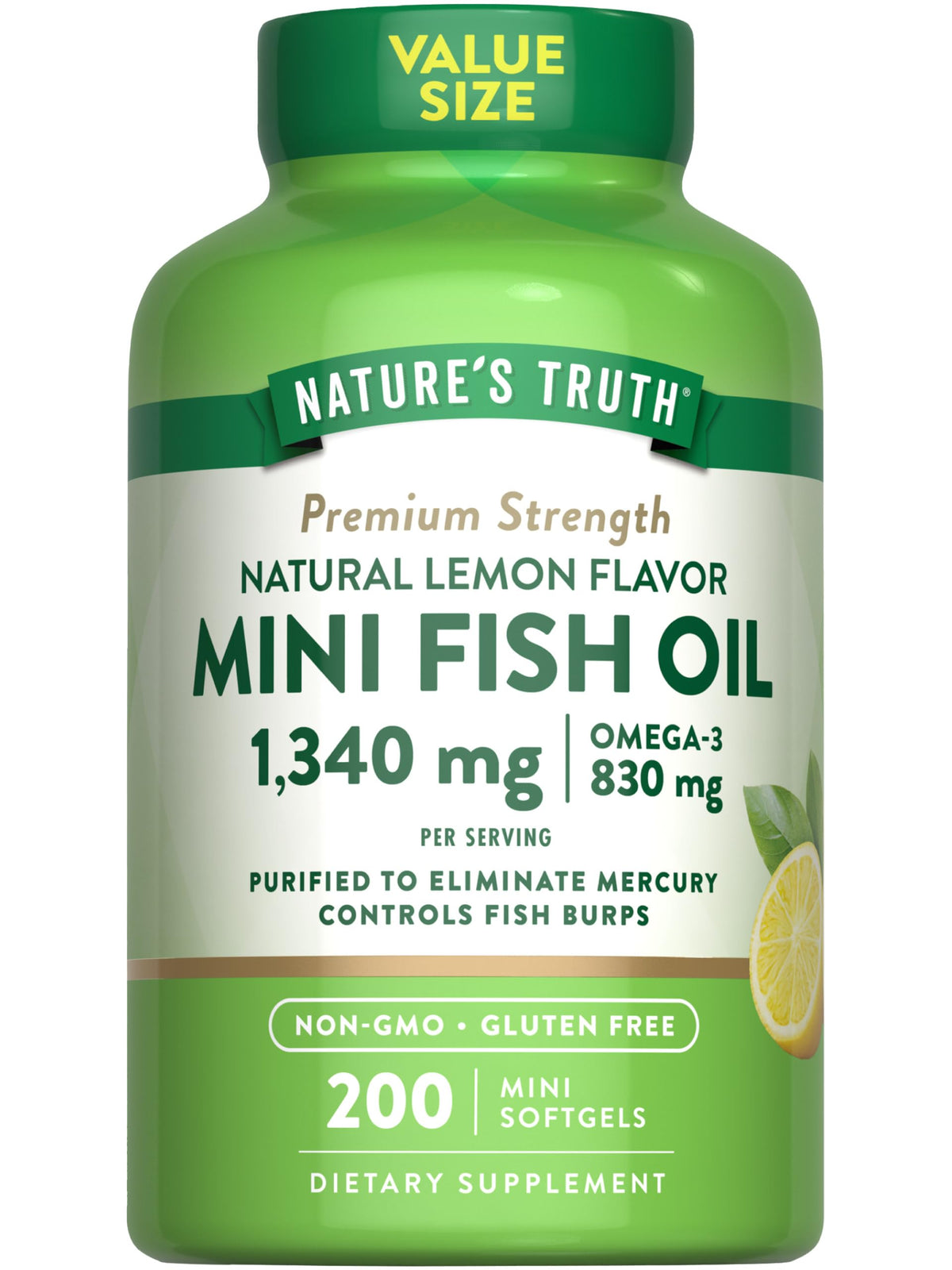 Fish Oil Omega 3 1340 mg 200 Mini Softgels B610