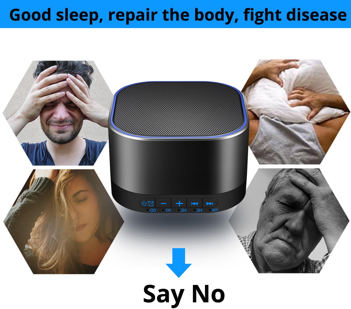 White Noise Machine with 20 Non Looping Sounds H3516