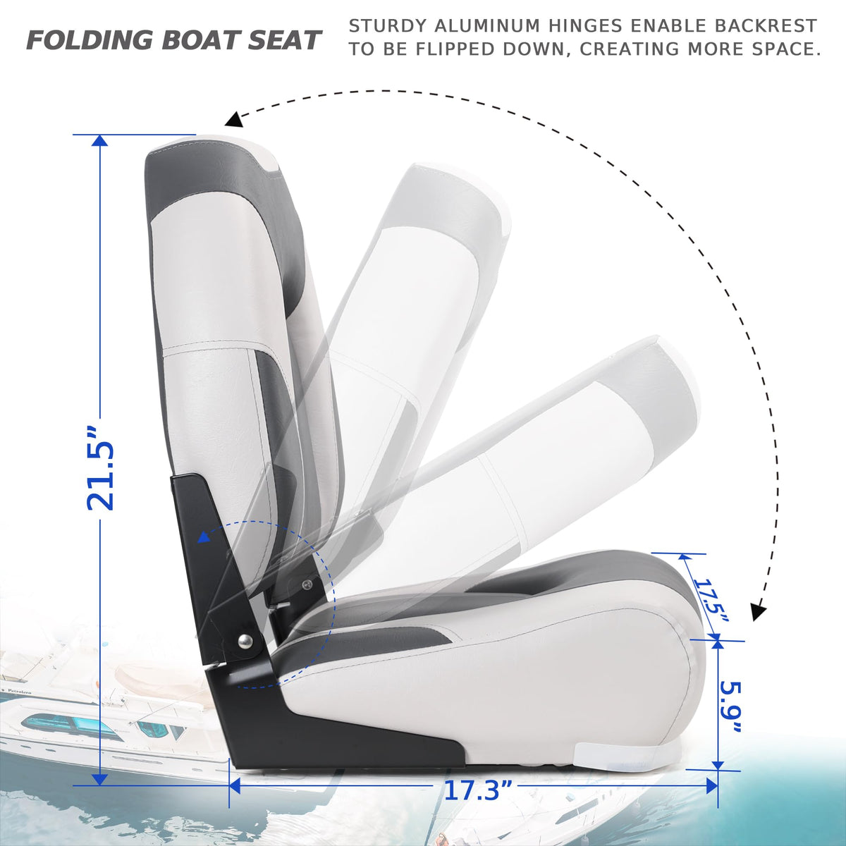 High Back Folding Boat Seats 2 Pack U567