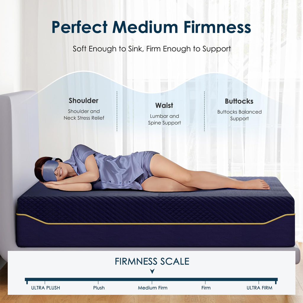 Twin 10 Inch Gel Infused Memory Foam Mattress Q46815