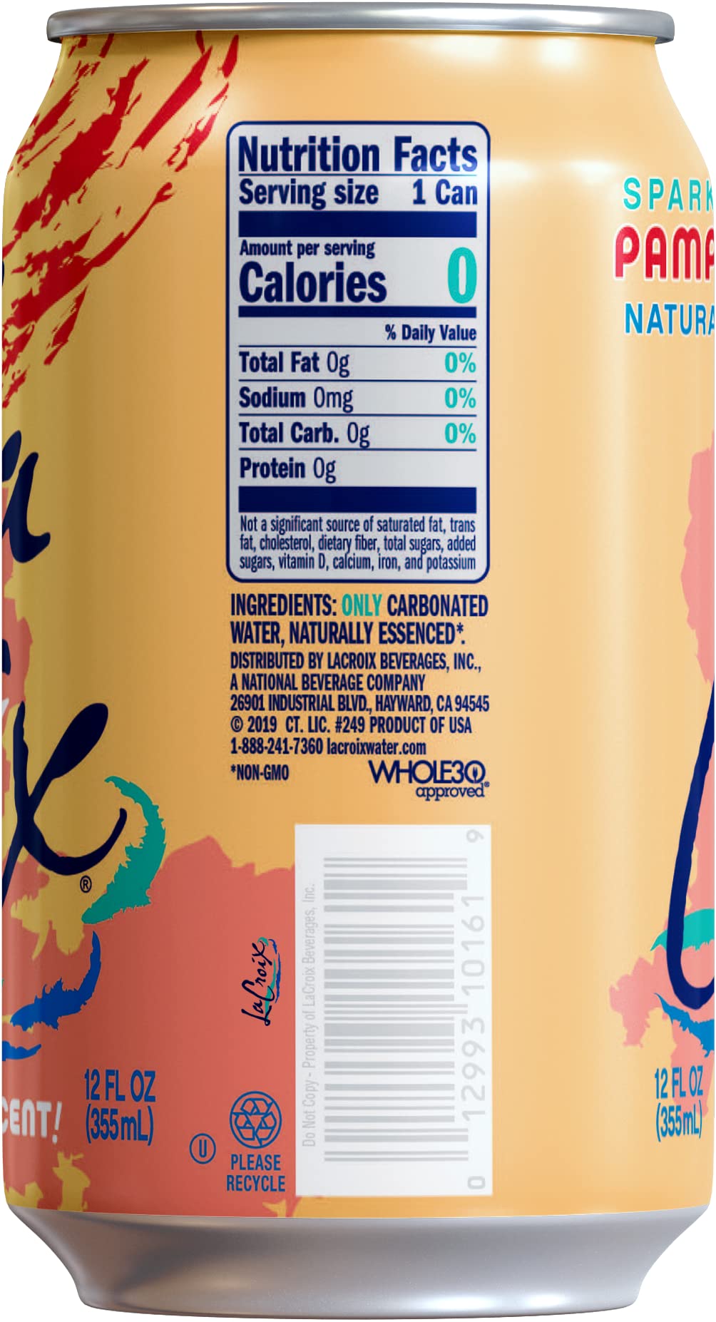 Sparkling Water, Grapefruit, 12 Fl Oz (Pack of 12) K42086