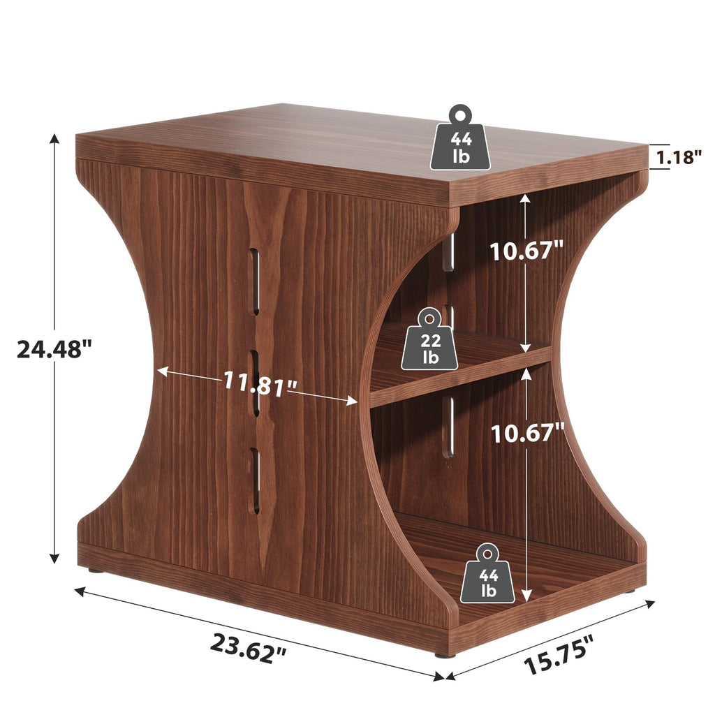 Brown Solid Wood Side End Table P8146