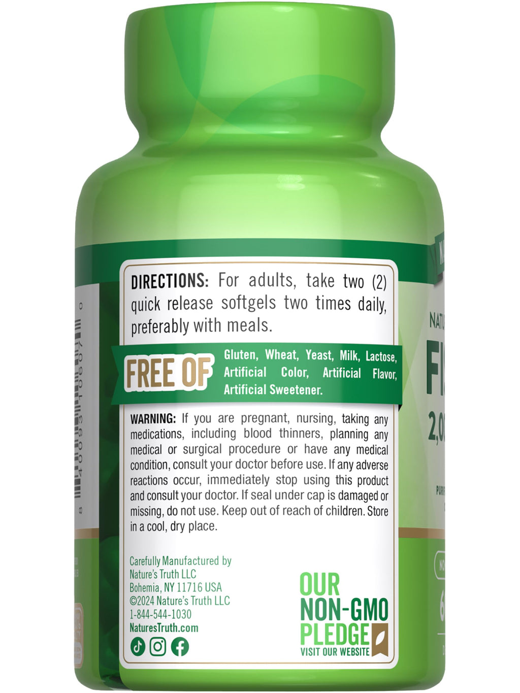 Fish Oil Omega 3 2000mg 60 Softgels I312