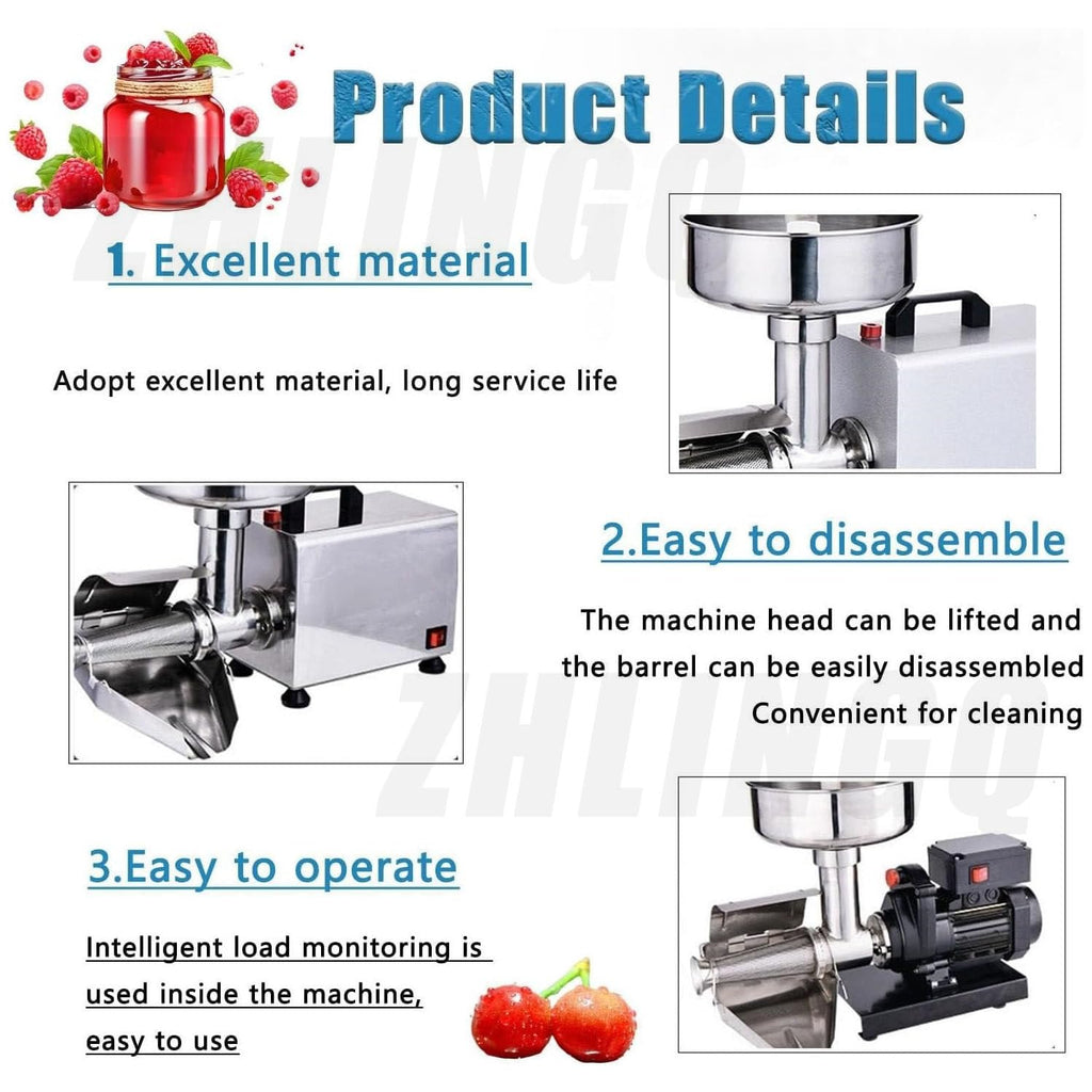 Commercial Electric Stainless Steel Tomato Strainer 150kg/h P3030