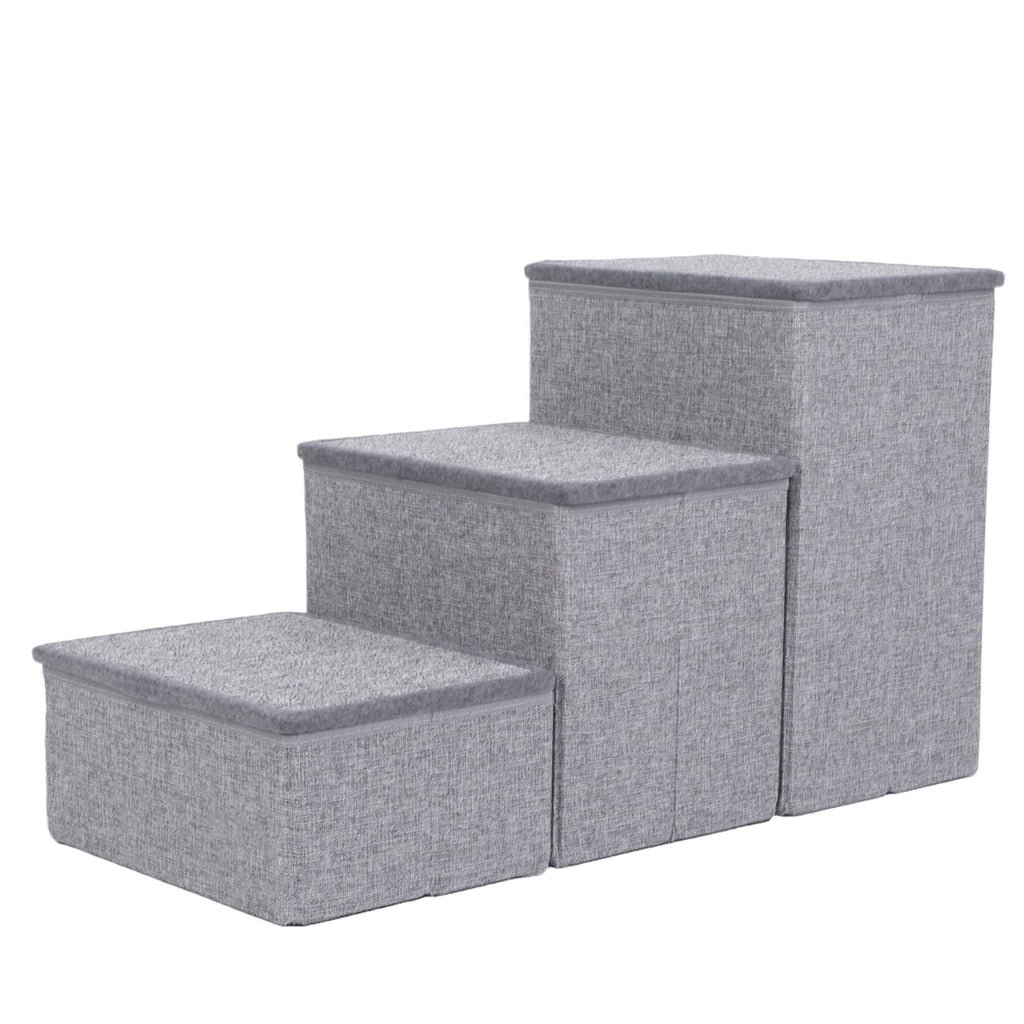 Foldable 3 Step Dog Stairs with Storage F5925