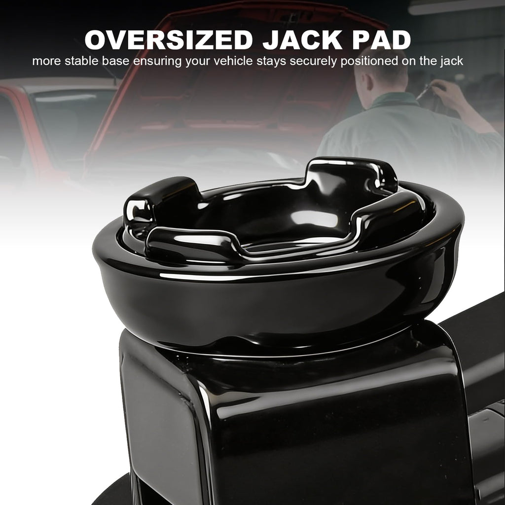 2 Ton Hydraulic Floor Jack, 4000 lbs Low Profile Steel Car Jack, Black Y578