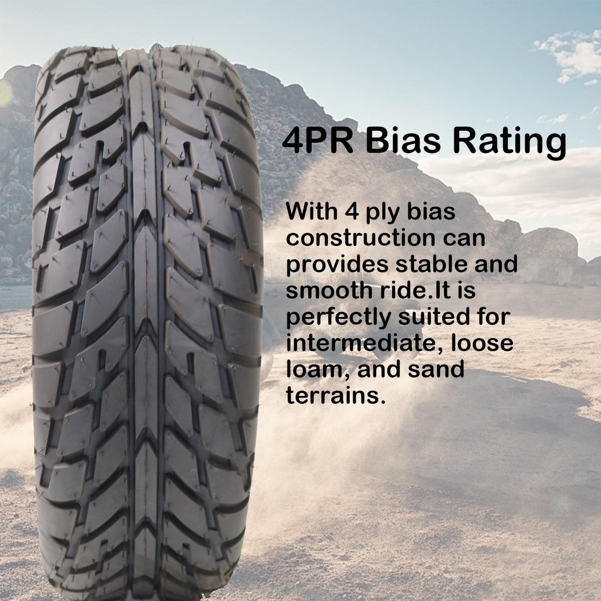 19x7-8 Set of 2 All Terrain Tubeless ATV Tires B9402