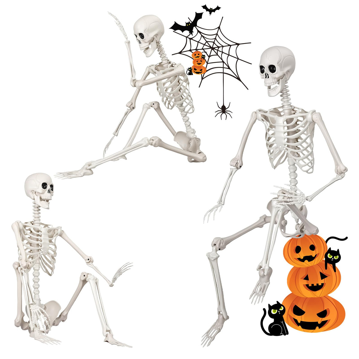 5.4 Ft Halloween Full Body Skeleton T3236