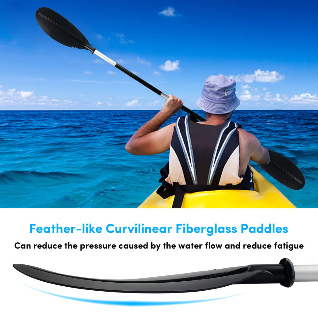 Adjustable 4 Piece Kayak Paddles with Paddle Leash F83108