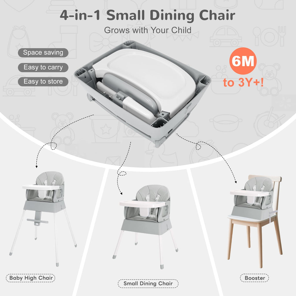 4 in 1 Portable Convertible High Chair G8510